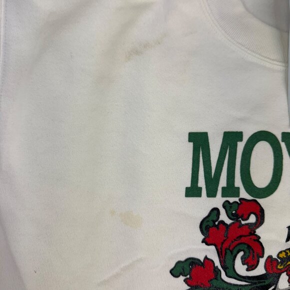 90s MOYERS' Biergarten Deutschland White Sweatshirt Beer & Schnaps Size L - Picture 6 of 10